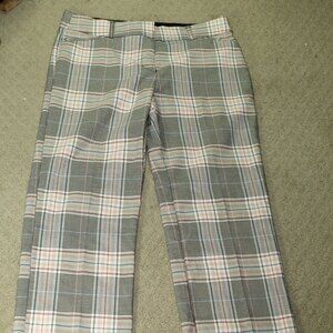 C est 1946 Women's 6 Mid Rise Plaid Straight Leg Pants